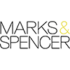 The Marks & Spencer (M&S) logo featuring the brand’s name in a sleek, modern font. A well-known British retailer recognized for quality clothing, food, and home goods.
